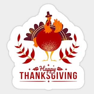 Happy Thanksgiving -  retro design Sticker